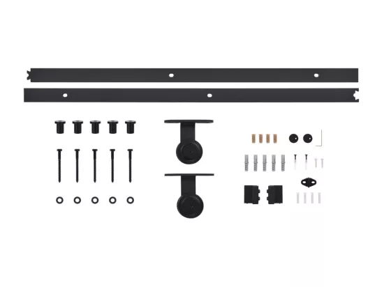 Porte coulissante et kit de quincaillerie 90x210 cm pin massif