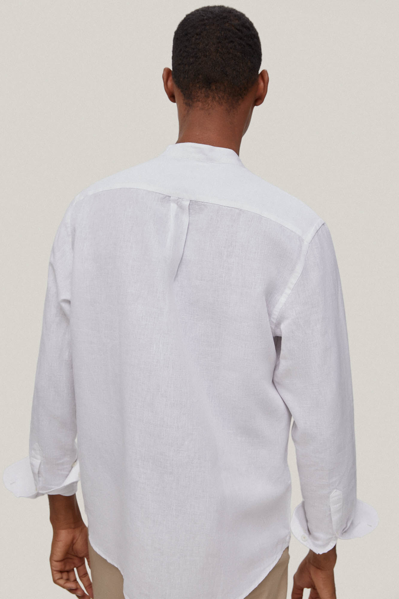 Camisa de linho Cuello mao - Branco