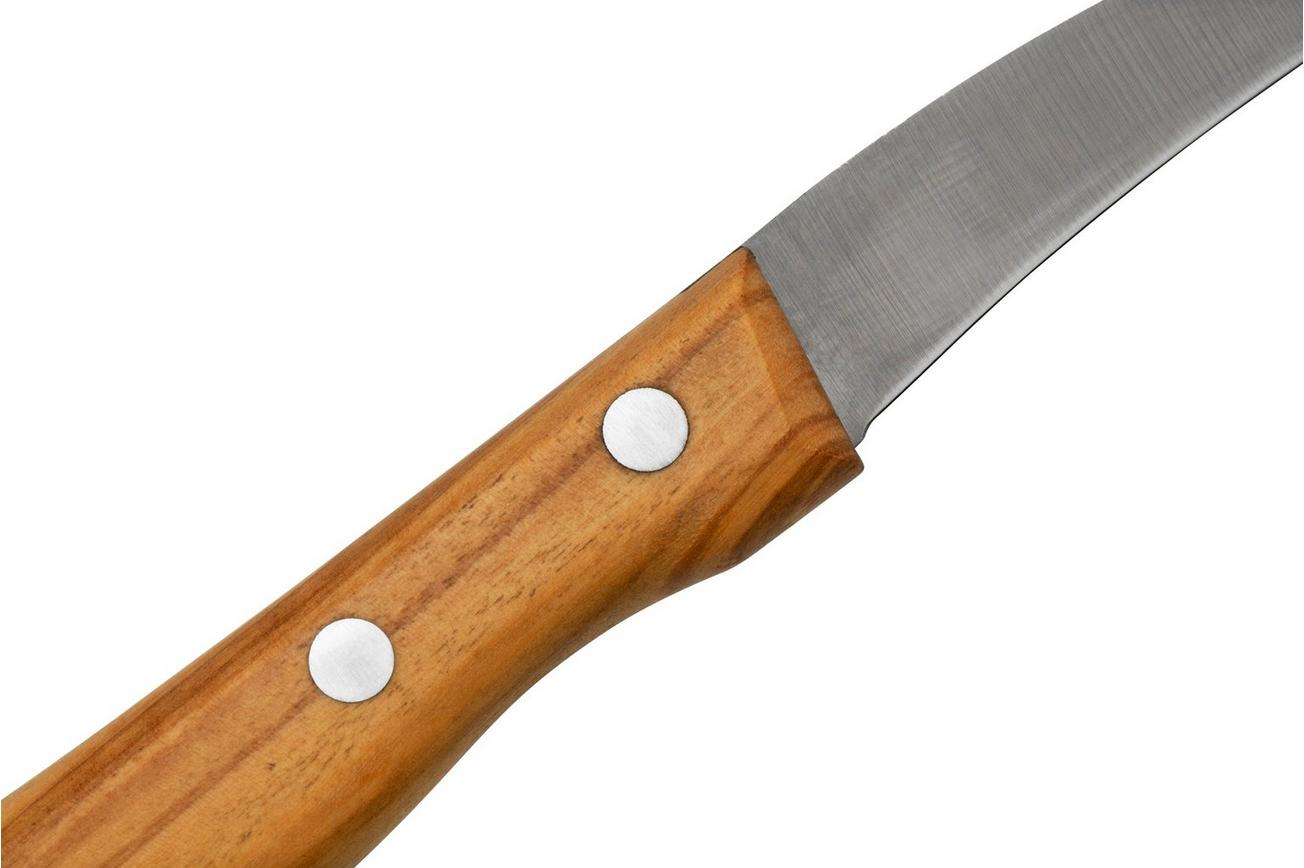 Otter Paring Knife 1011 OL Curved Stainless Olive, schilmes