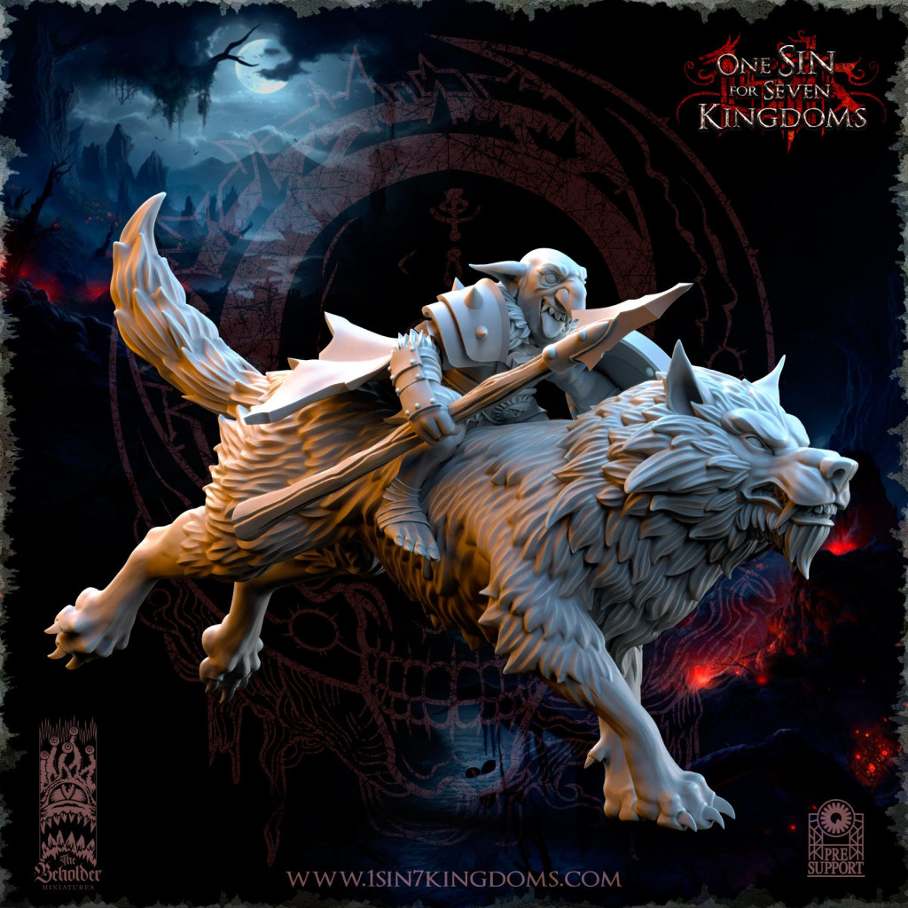 The Beholder Miniatures - Gobelins - Chevaucheurs de Loups