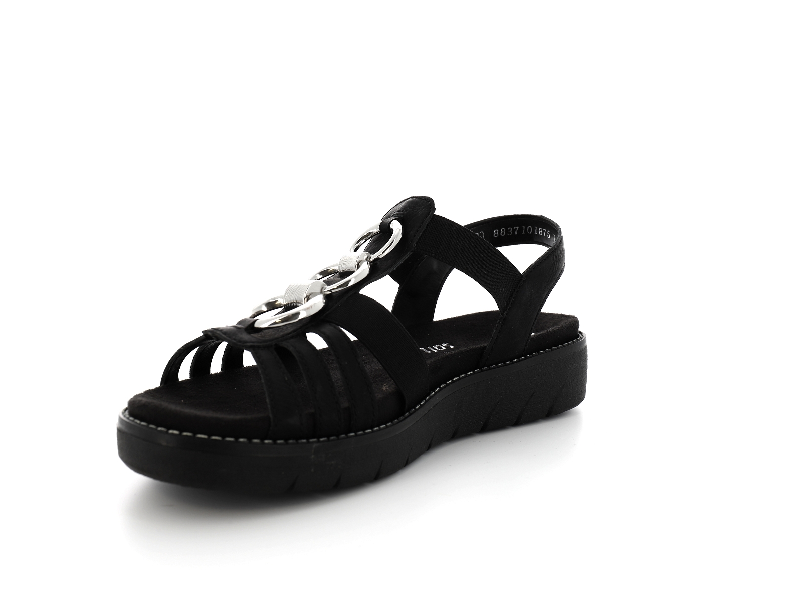 Remonte-D2073 Matières combinées Noir