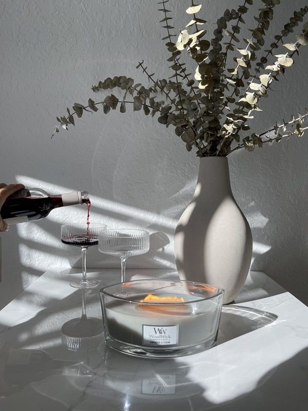 WoodWick - Ellipse - Geurkaars - Roze - Sojawas