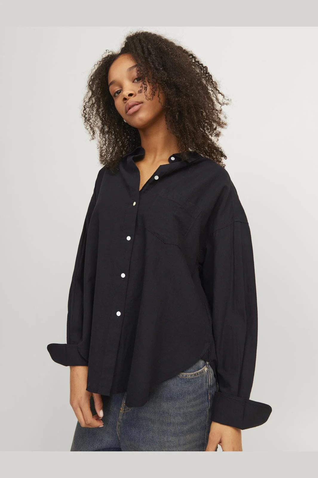 Jjxx Jxjamie Ls Rlx Linen Blend Shirt Sn 4493799 black