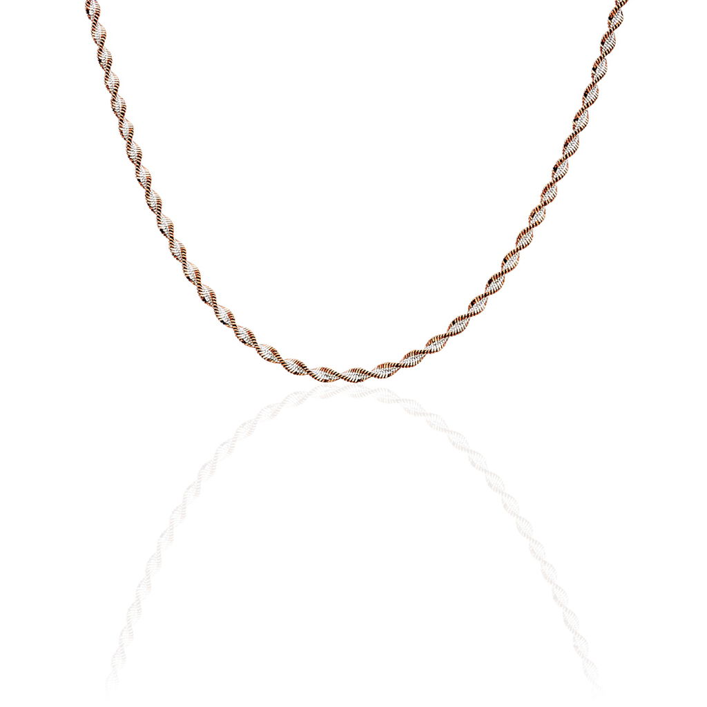 Collier Abie Torsade Argent Bicolore