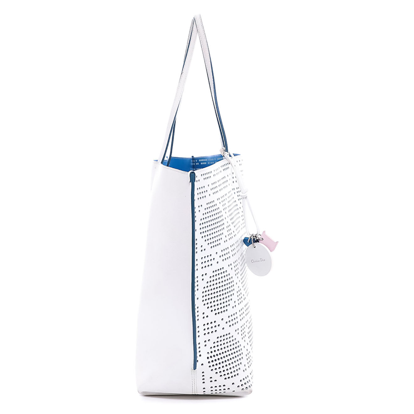 Dior Sac cabasiviera en Cuir blanc - Très bon état - L.31 cm