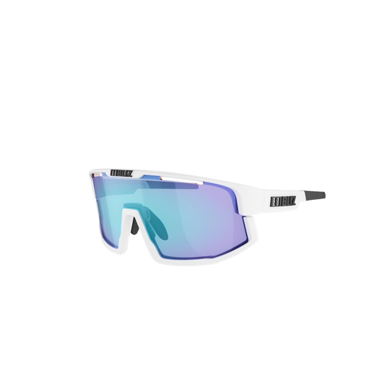 Bliz Vision Matt White, Smoke With Blue Multi