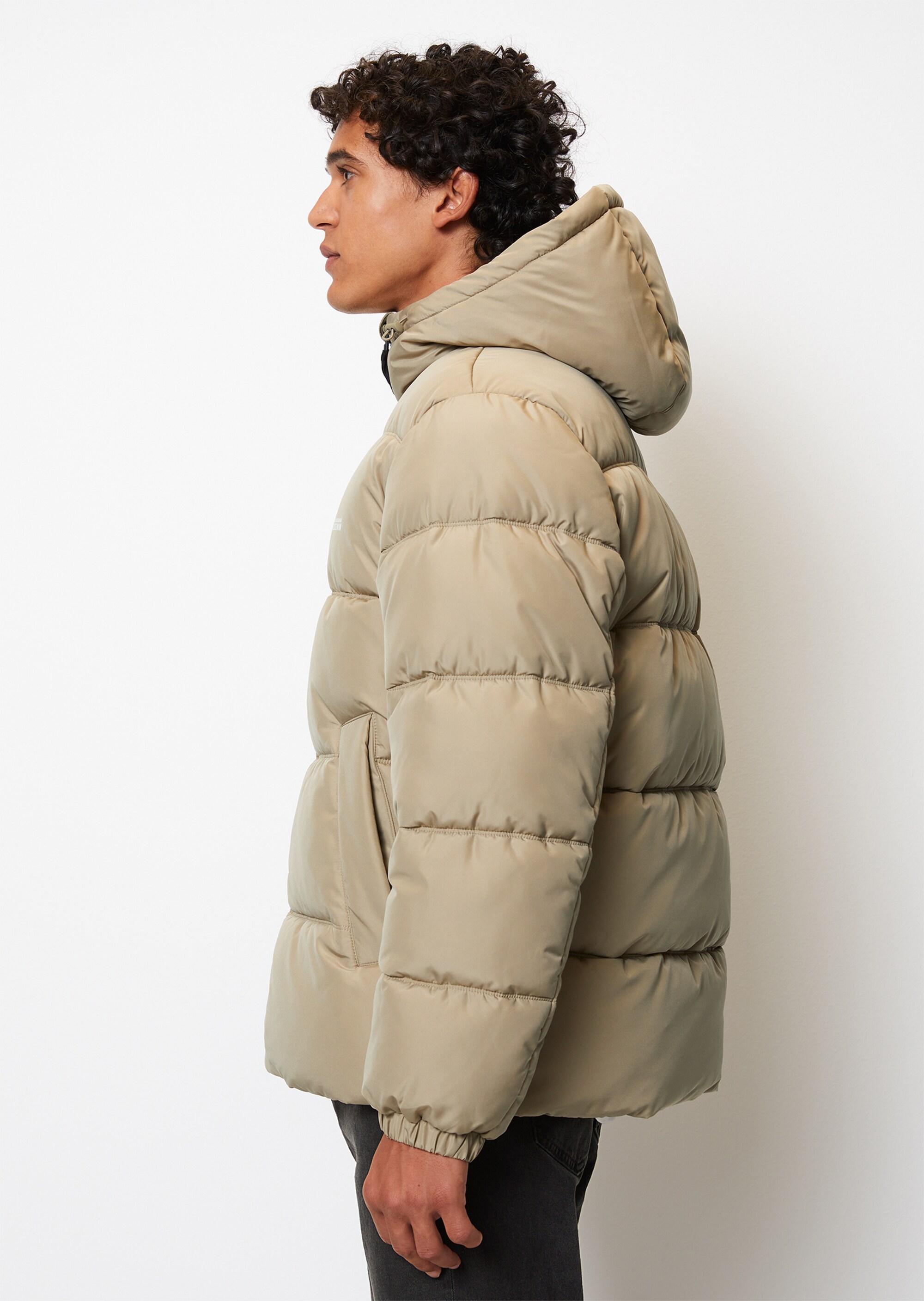 Kapuzen-Steppjacke regular mit No-Down-Wattierung