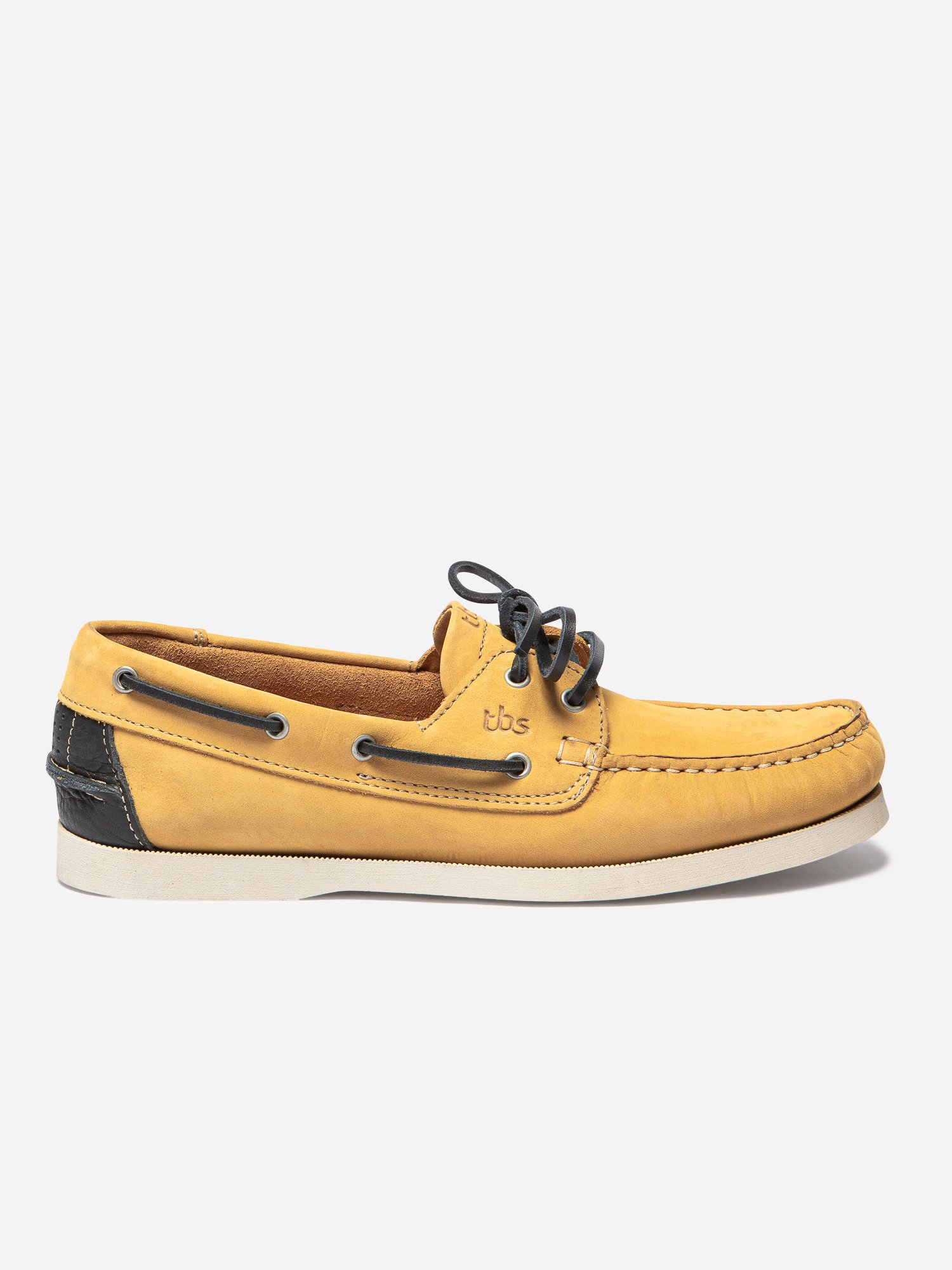 Chaussures Bateau Homme Cuir Nubuck Jaune