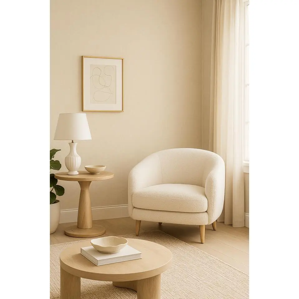 Dutch Wallcoverings Vliesbehang Linen & Textures uni - sandbeige - 10,05m x 53cm