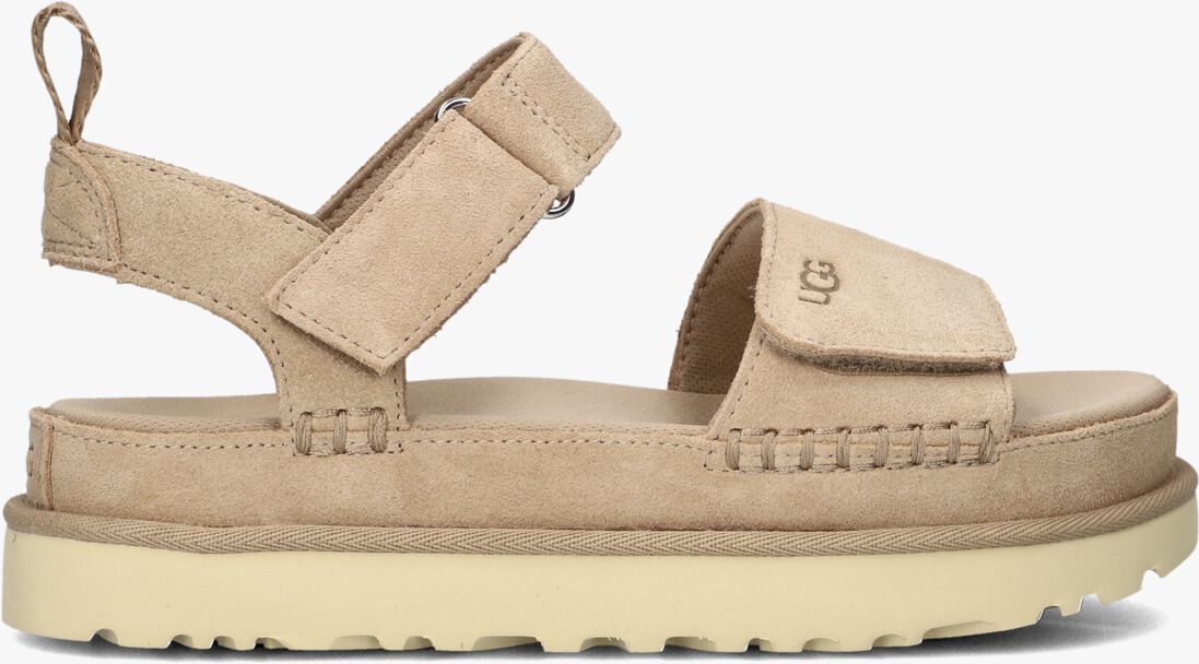 beige ugg platte sandalen w goldenstar