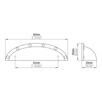 Greep Danielle rvs look 93mm