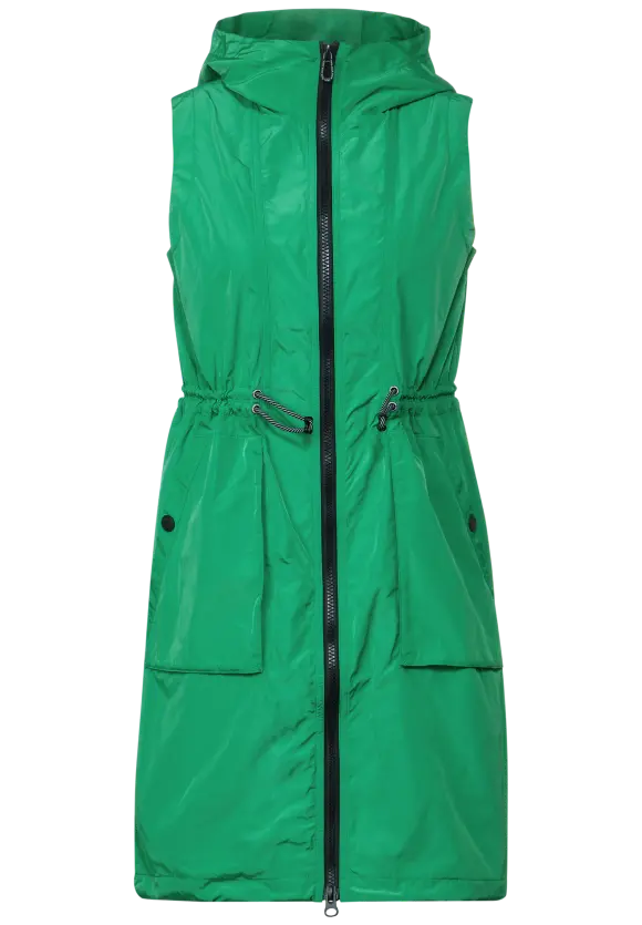 Longweste mit Mesh - grass green