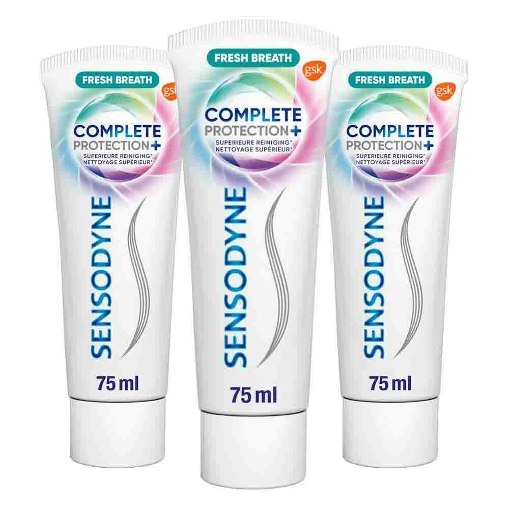 3x Sensodyne Tandpasta Complete Protection + Fresh Breath75 ml