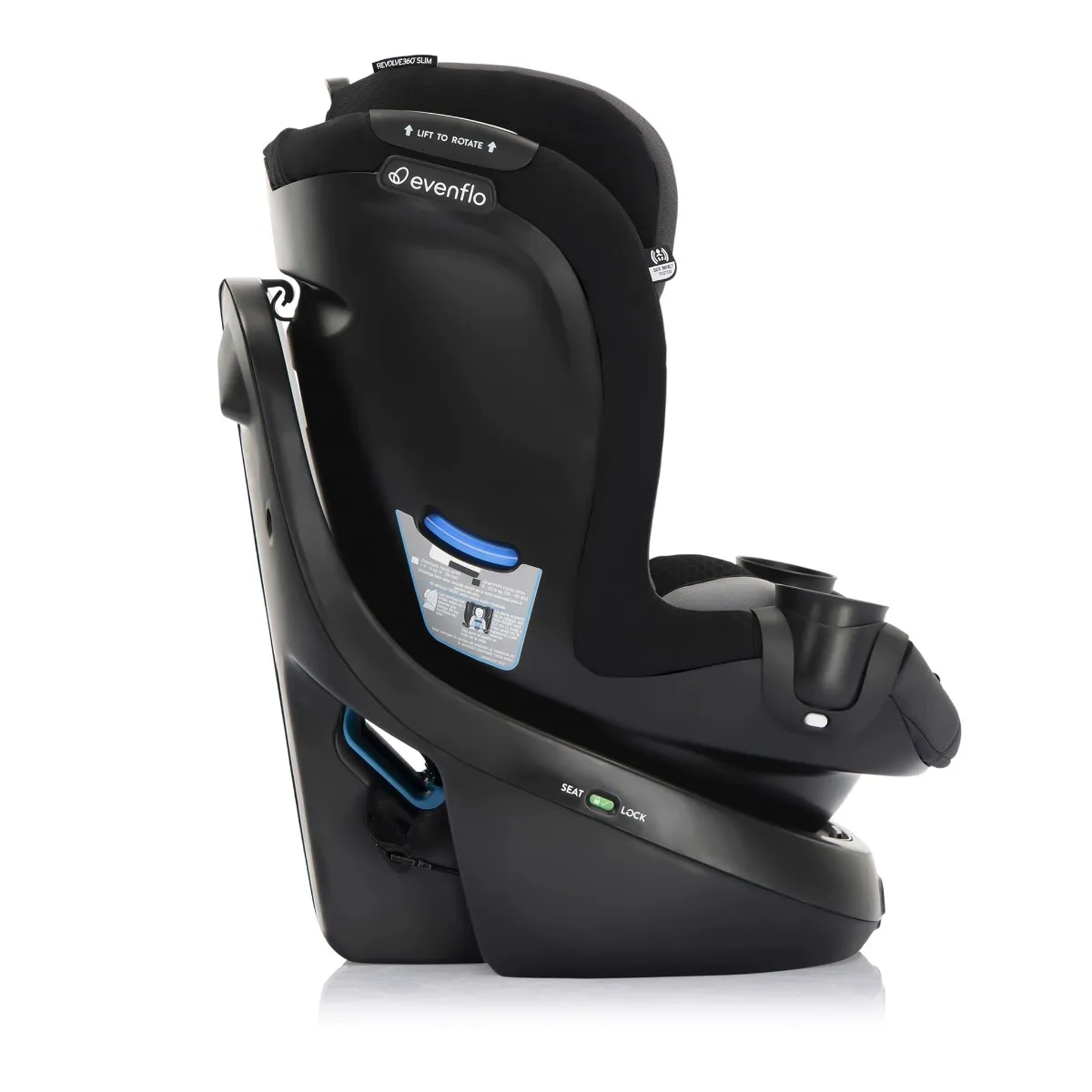 Evenflo Siège d’Auto 2-en-1 Rotatif Slim Resolve360 - Noir Canton