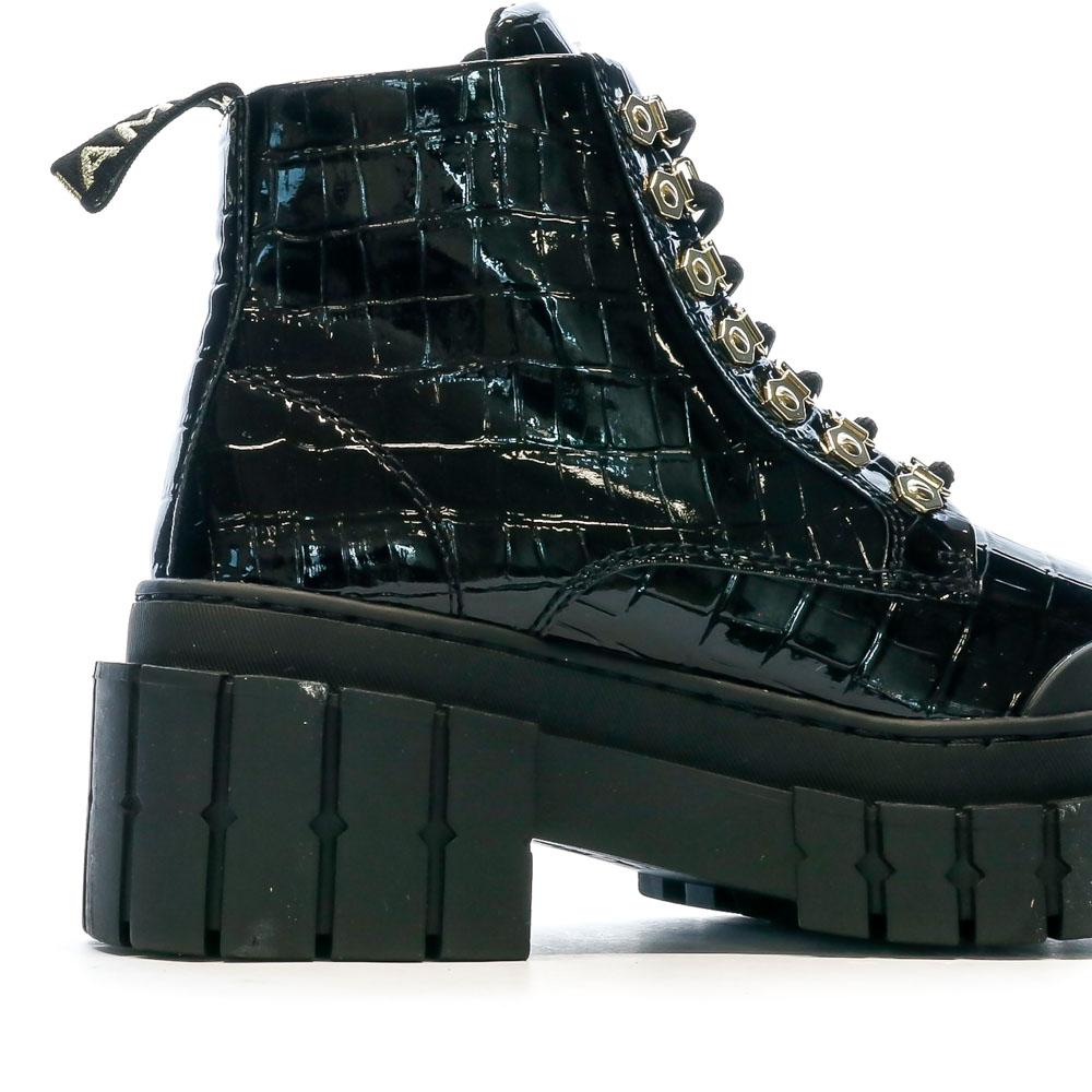 No Name Boots Noir Croco Femme No Name Kross Low