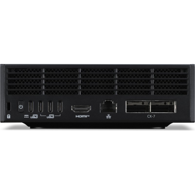 Acer Veriton VGN100 GB10 128 Go LPDDR5x-SDRAM 4 To SSD DGX OS Mini PC Station de travail Noir, Gris