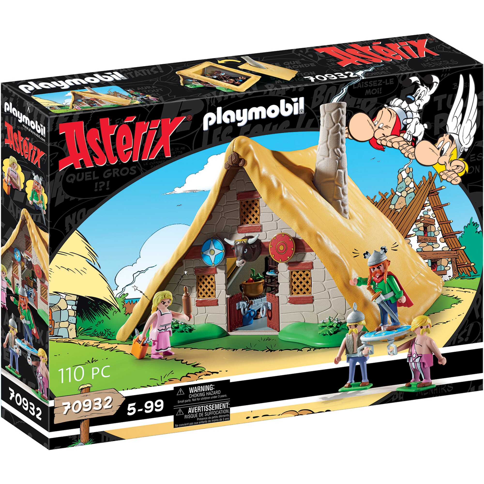 PLAYMOBIL Konstruktionsspielzeug Asterix Hütte des Majestix