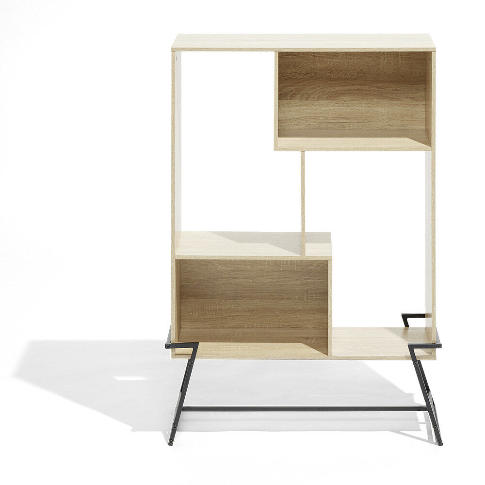 Étagère sur pied Denver bois et métal 83,1xH120x32,7cm