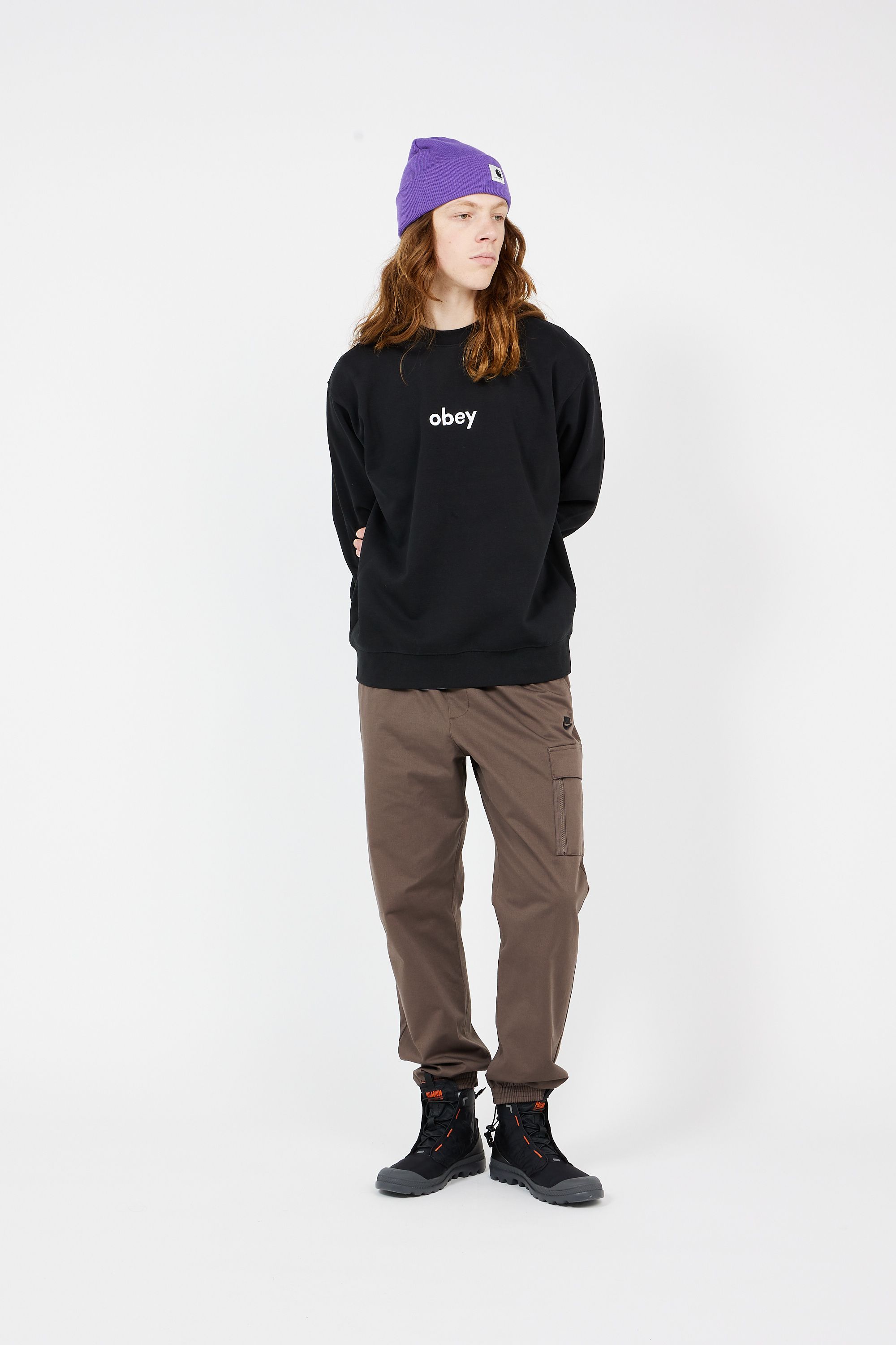 OBEY sweat LOWERCASE Noir