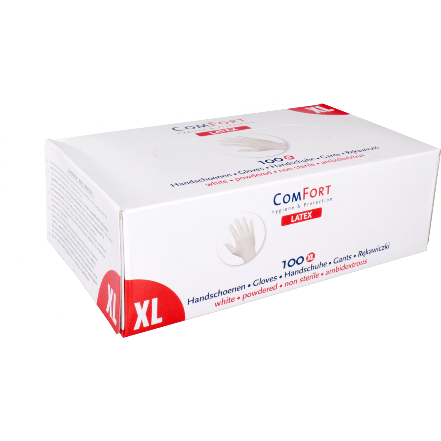 ComFort Handschoen, Latex, gepoederd, XL, 5.4gr, wit