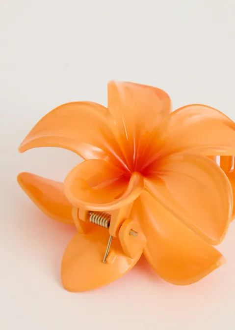 Haarclip bloem oranje (ORA)