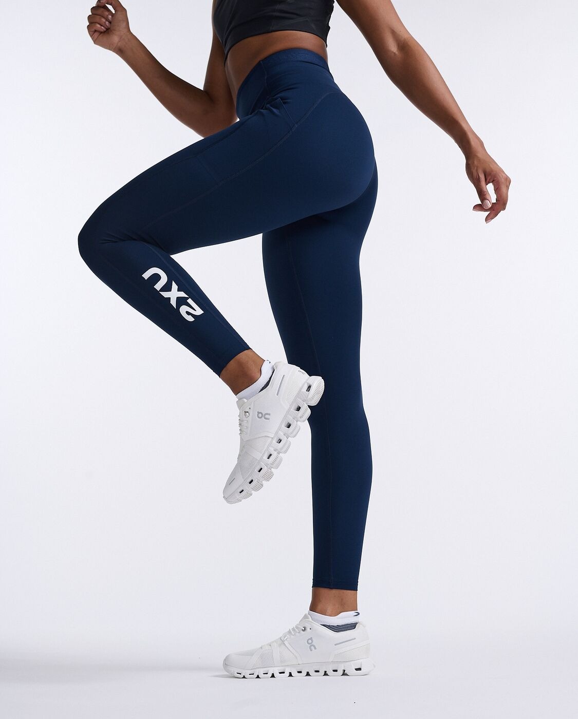 Form Stash Hi-Rise Compression Tights Dame Midnight/White