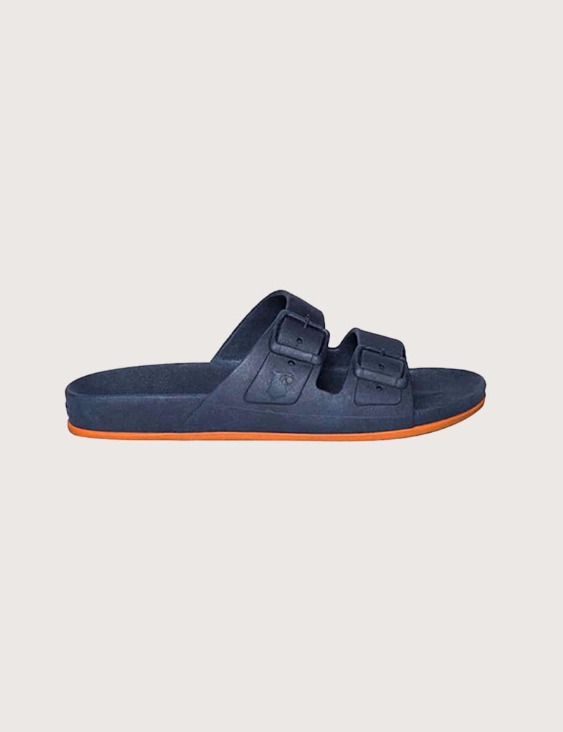 CACATOES SANDALES ENFANT BRASILIA NOIR ORANGE FLUO