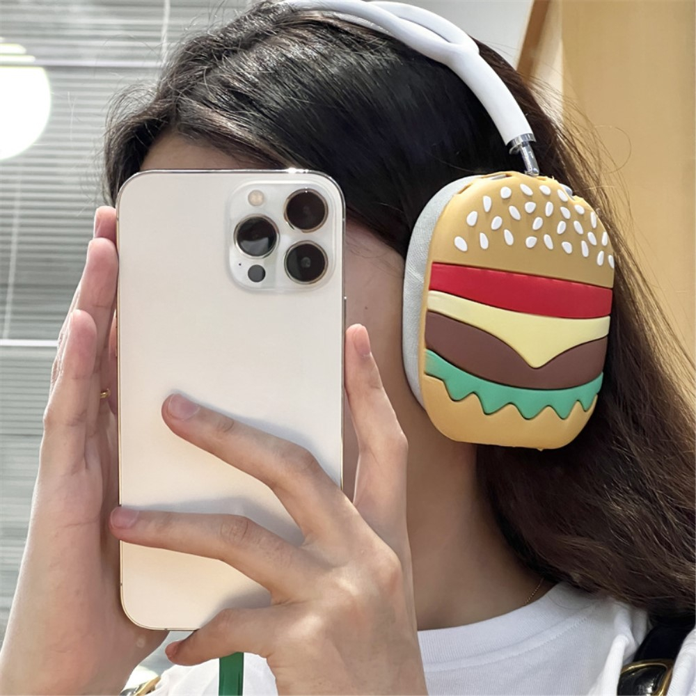AirPods Max 3D Silikon Hülle Schutz Abdeckung - Burger