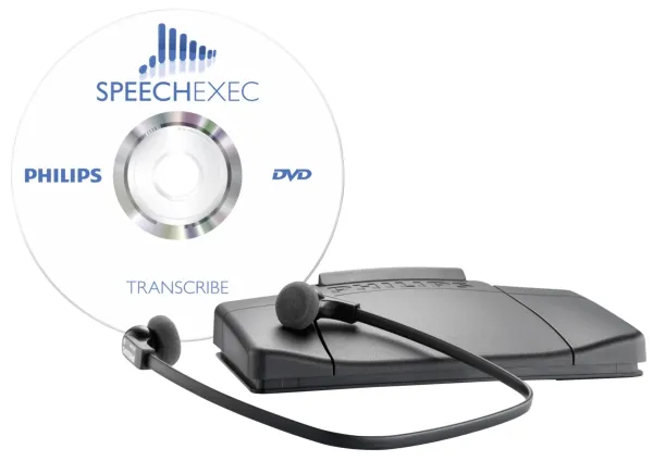 Philips SpeechExec Transcription Set LFH7177 - Licensabonnemet (2 år) - Win - med USB-fodkontrol/stereohovedtelefoner