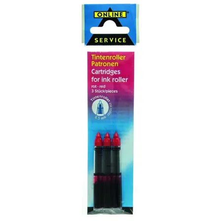 ONLINE Rollerpatrone 0,5 mm, im Tag Bag, rot