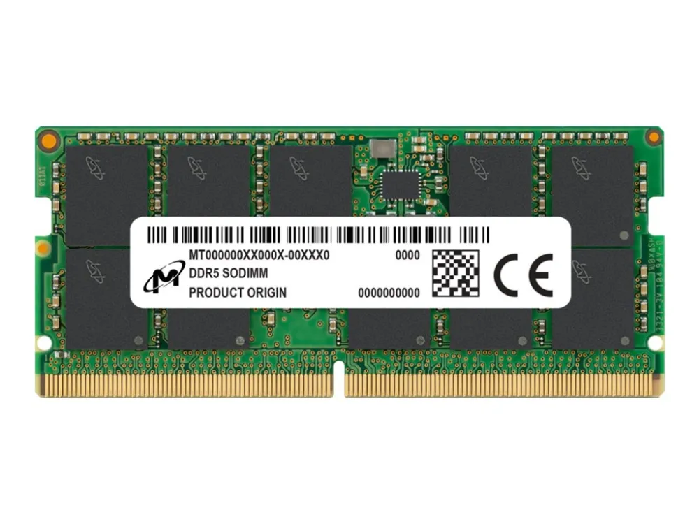 Micron - DDR5 - modul - 32 GB - SO DIMM 262-PIN - 4800 MHz / PC5-38400 - CL40 - 1.1 V - ikke bufferet - ECC