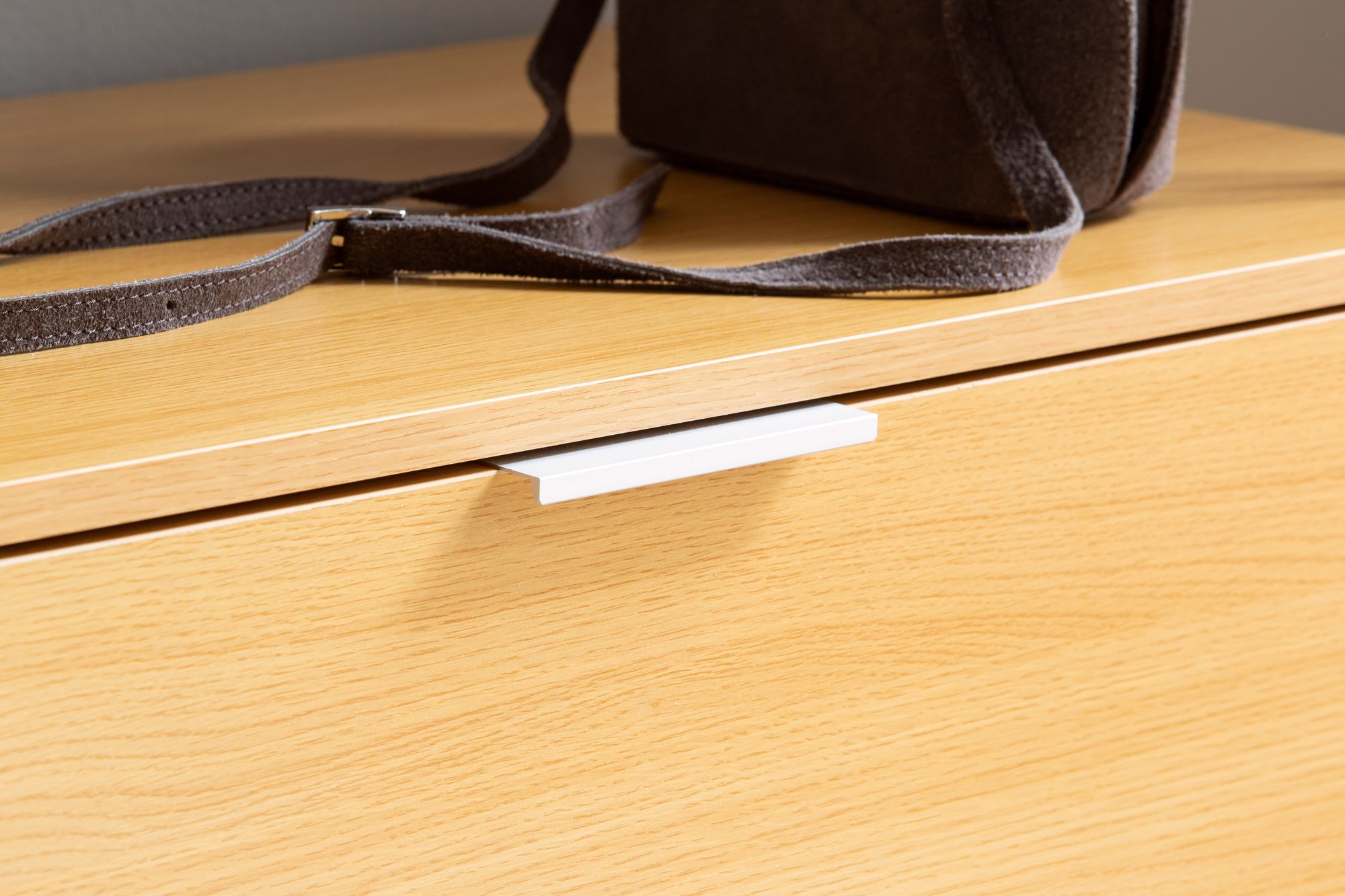 Garderobe FineBuy Kleiderschrank Eiche 152 cm Schubläden Kleiderstange Flur