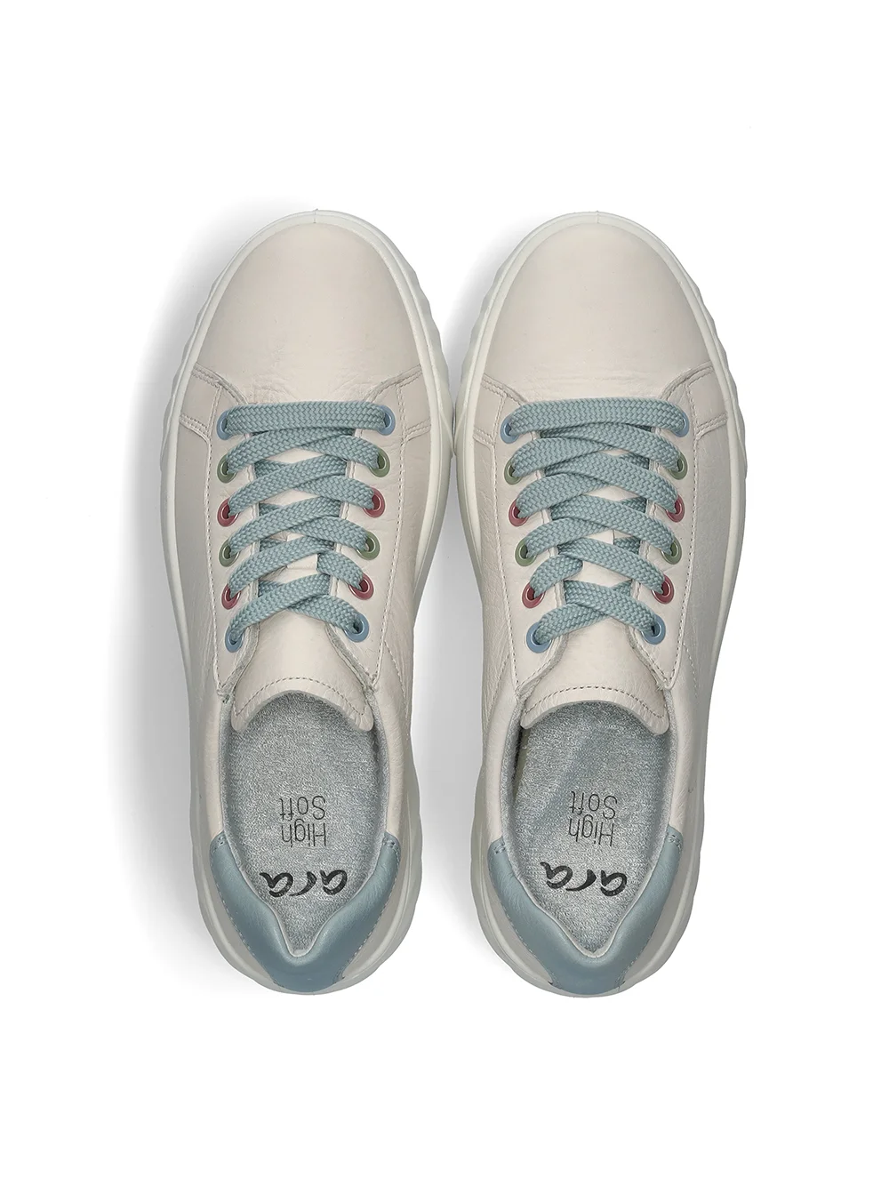 Sneaker Monaco cream aqua