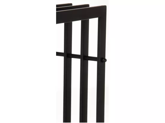 Etagère bois de cheminée - Métal - 50 x 40 x 100cm - Noir-mat - Irving