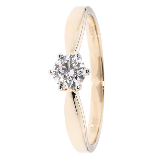 Brillant-Ring, 0,50 ct., SI, Top Wesselton, Gold 585