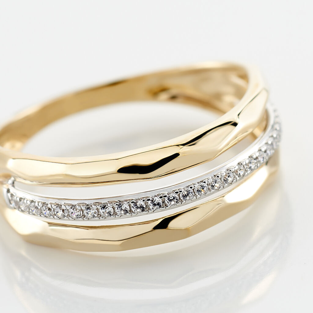 Bague Mauna Or Jaune Oxyde De Zirconium