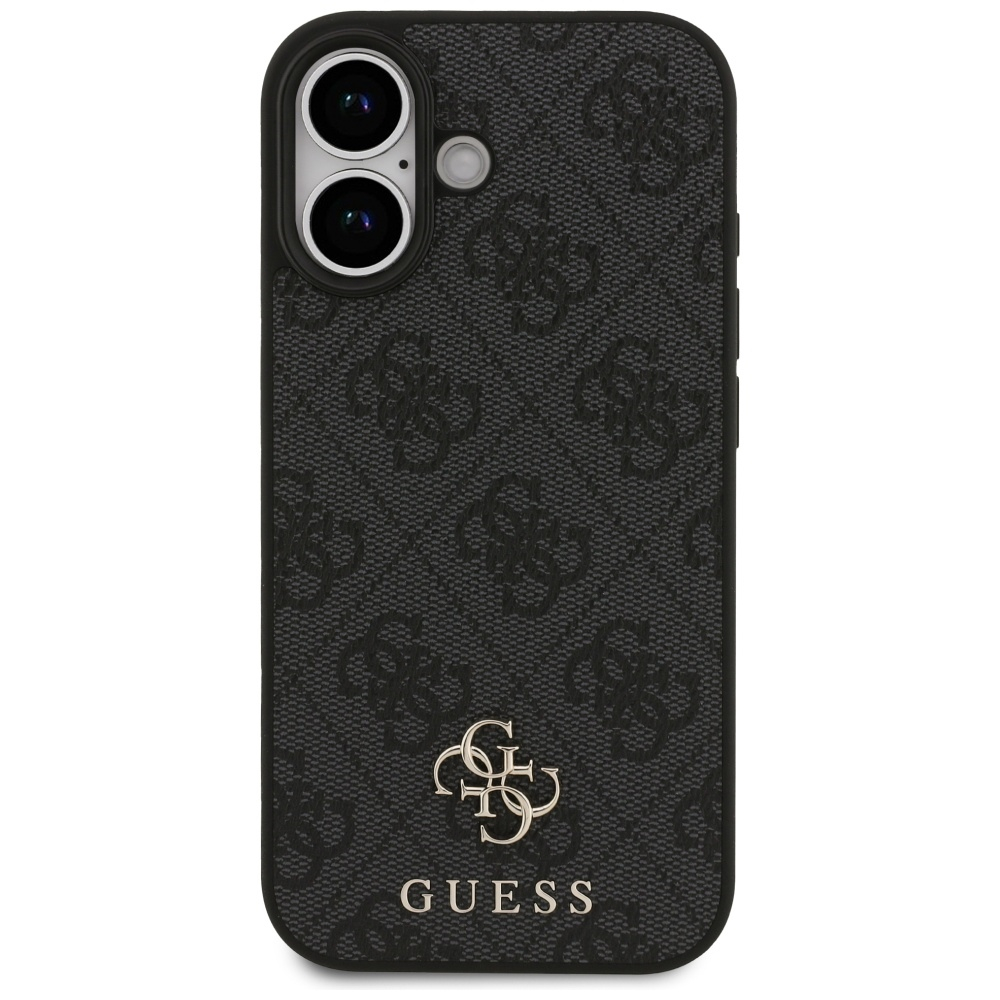 iPhone 17 MagSafe Leder Hardcase Hülle 4G Small Classic Logo (GUHMP17SP4SM4MK) - Schwarz