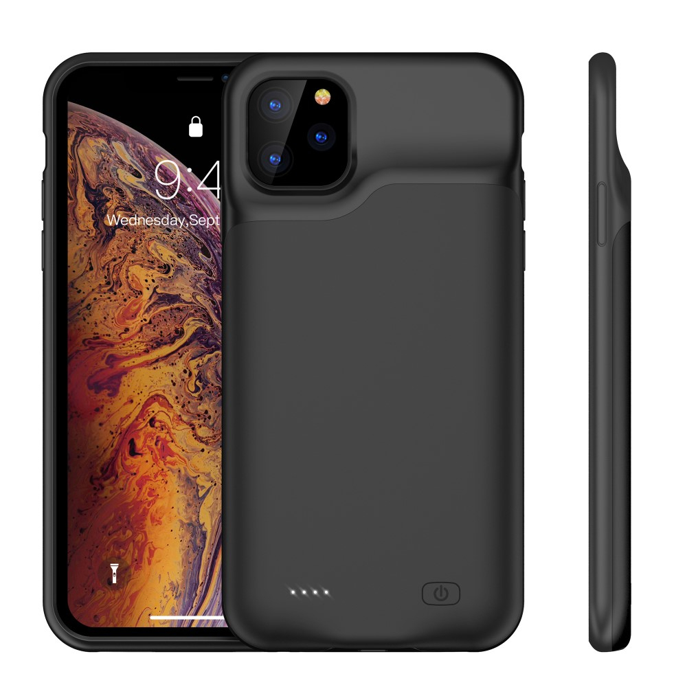 iPhone 11 Pro Backpack Akku Case Schutzhülle (5200mAh) - Schwarz