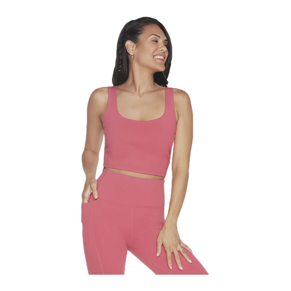 Skechers GOFLEX JOY LONGLINE - Brassière Femme rouge/rose