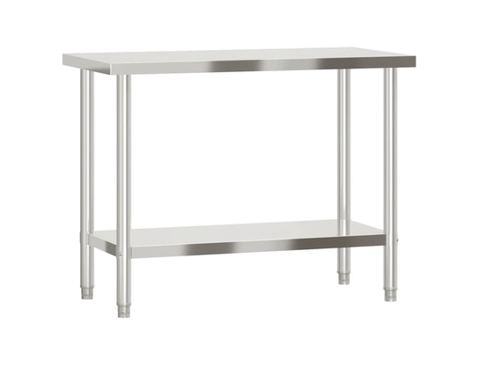 VIDAXL - Mobilier de cuisine Table de travail de cuisine 110x55x85 cm acier inoxydable