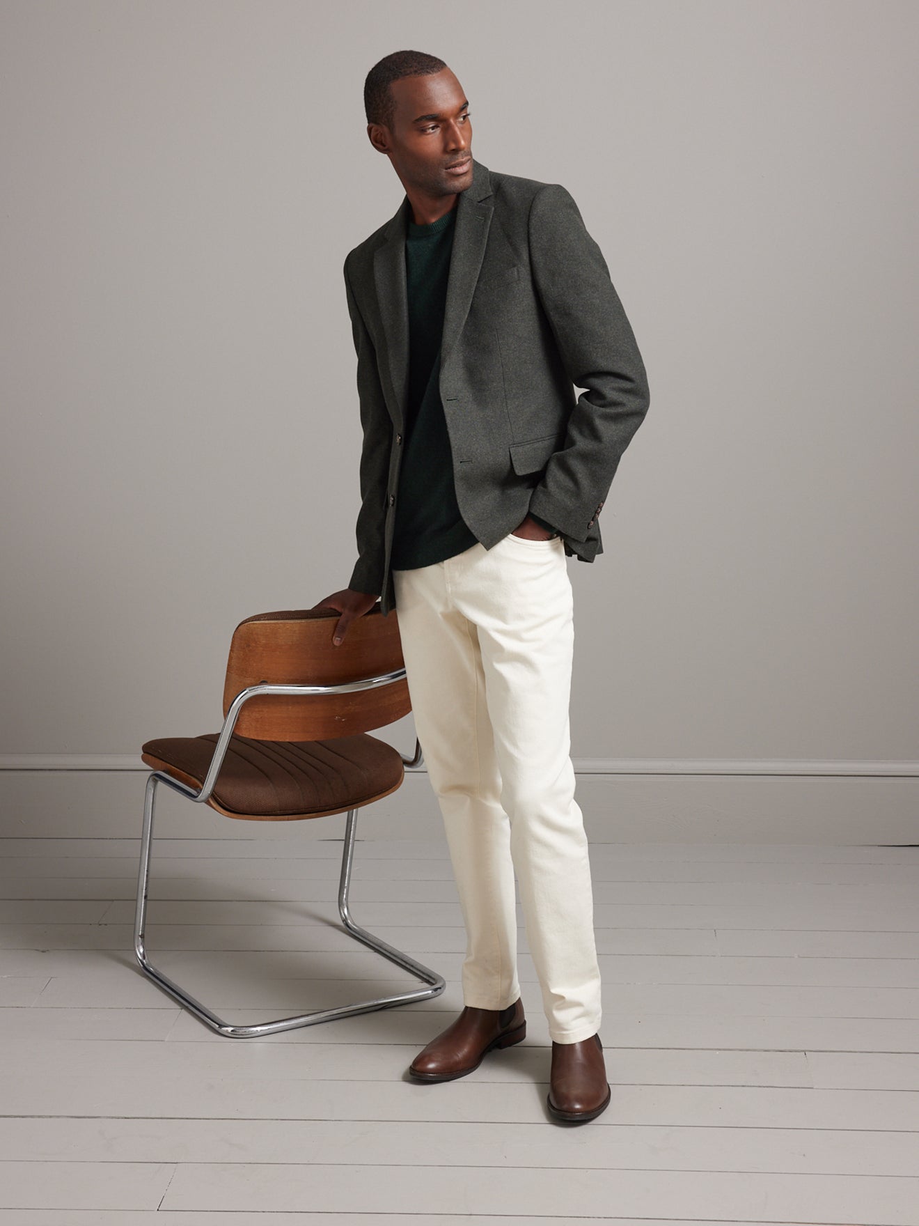 Blazer tissu caviar homme