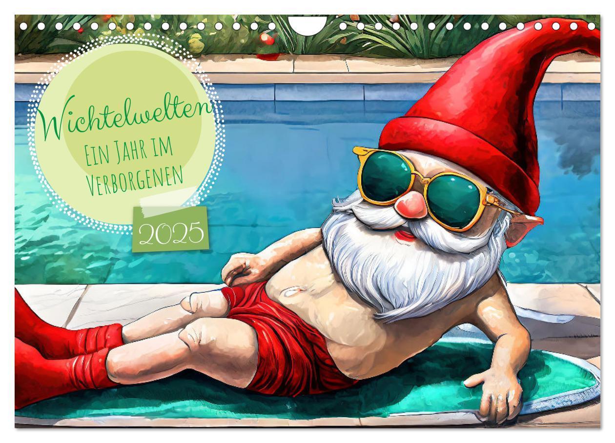 Wichtelwelten - Ein Jahr im Verborgenen (Wandkalender 2025 DIN A4 quer), CALVENDO Monatskalender