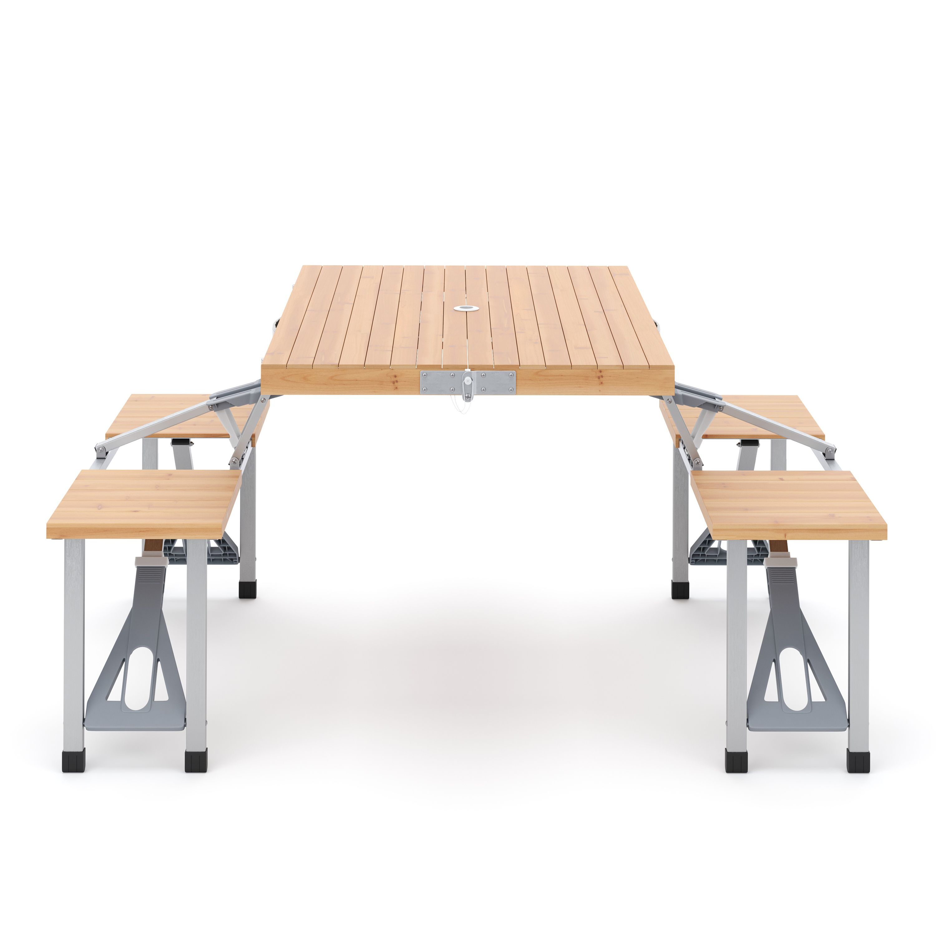 Campingtisch Garnitur Holz klappbar 85 cm