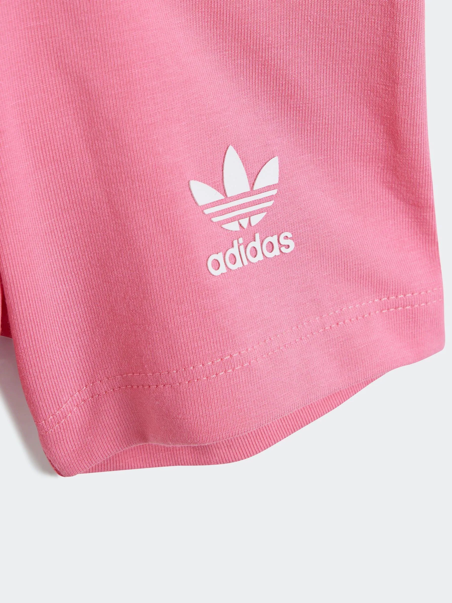 Roze - adidas Originals - Set van T-shirt en fietsbroek voor kinderen