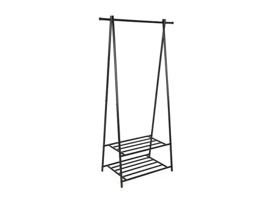 Portant penderie à vêtement noire 87.5 x 41 x 155 cm 12_0000845