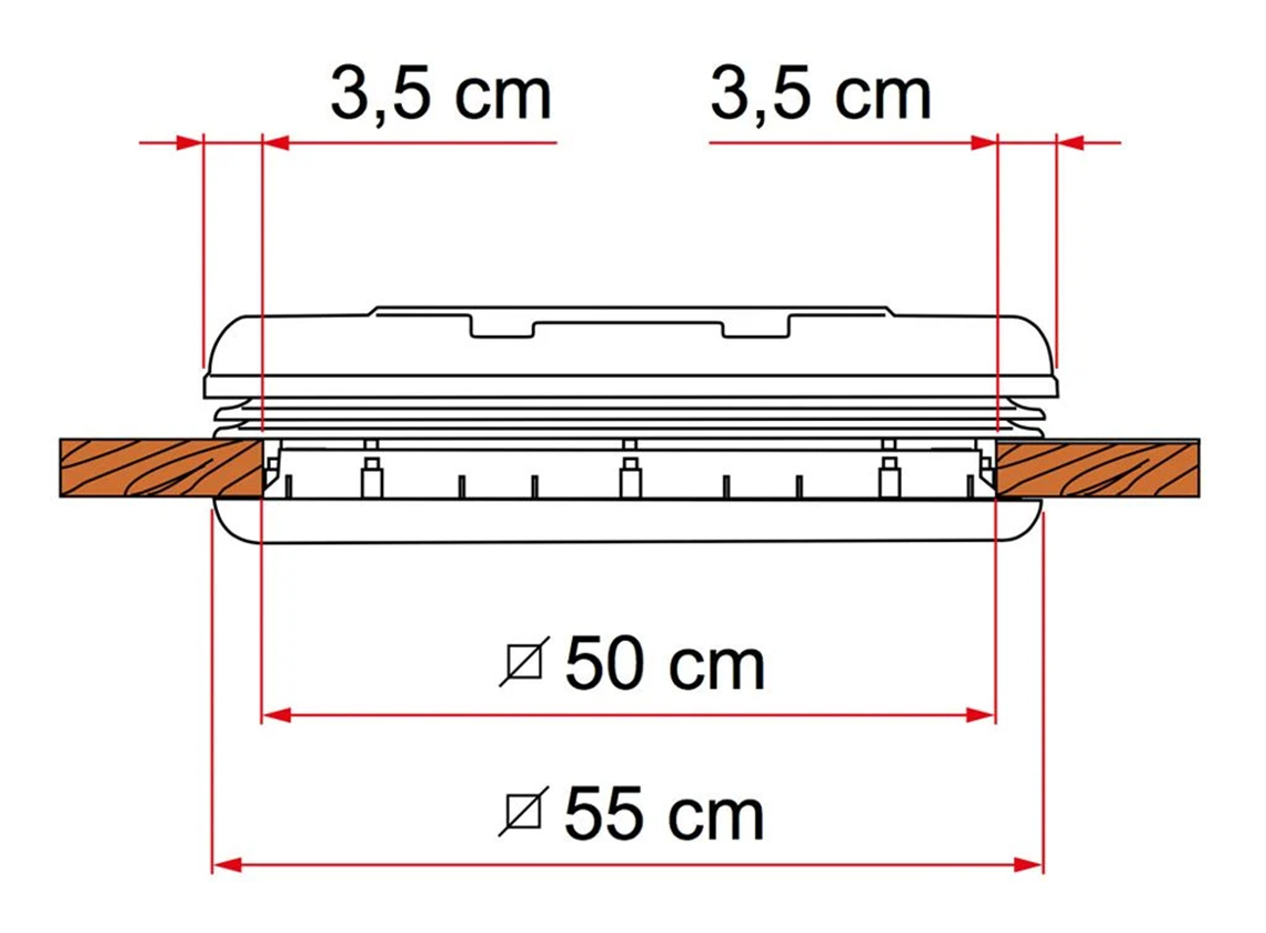 Fiamma Vent 50 dakluik - transparent