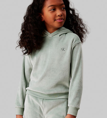 Calvin Klein S?t - Bukser/H?ttetr?je - Fløjlsvelour - Jadeite