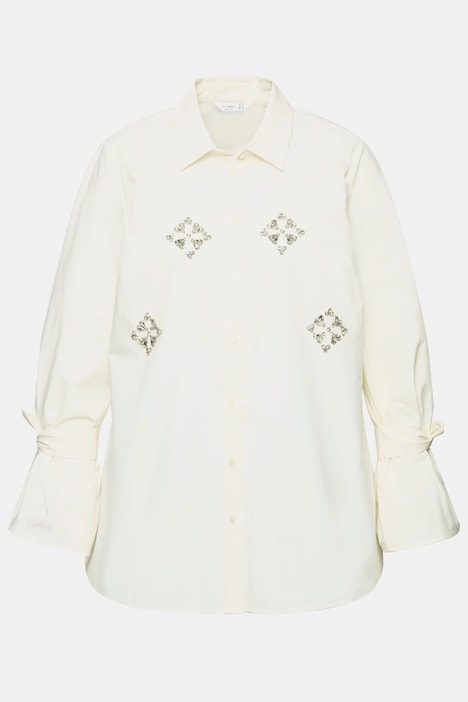 Bluse, A-Line, Ziersteinchen