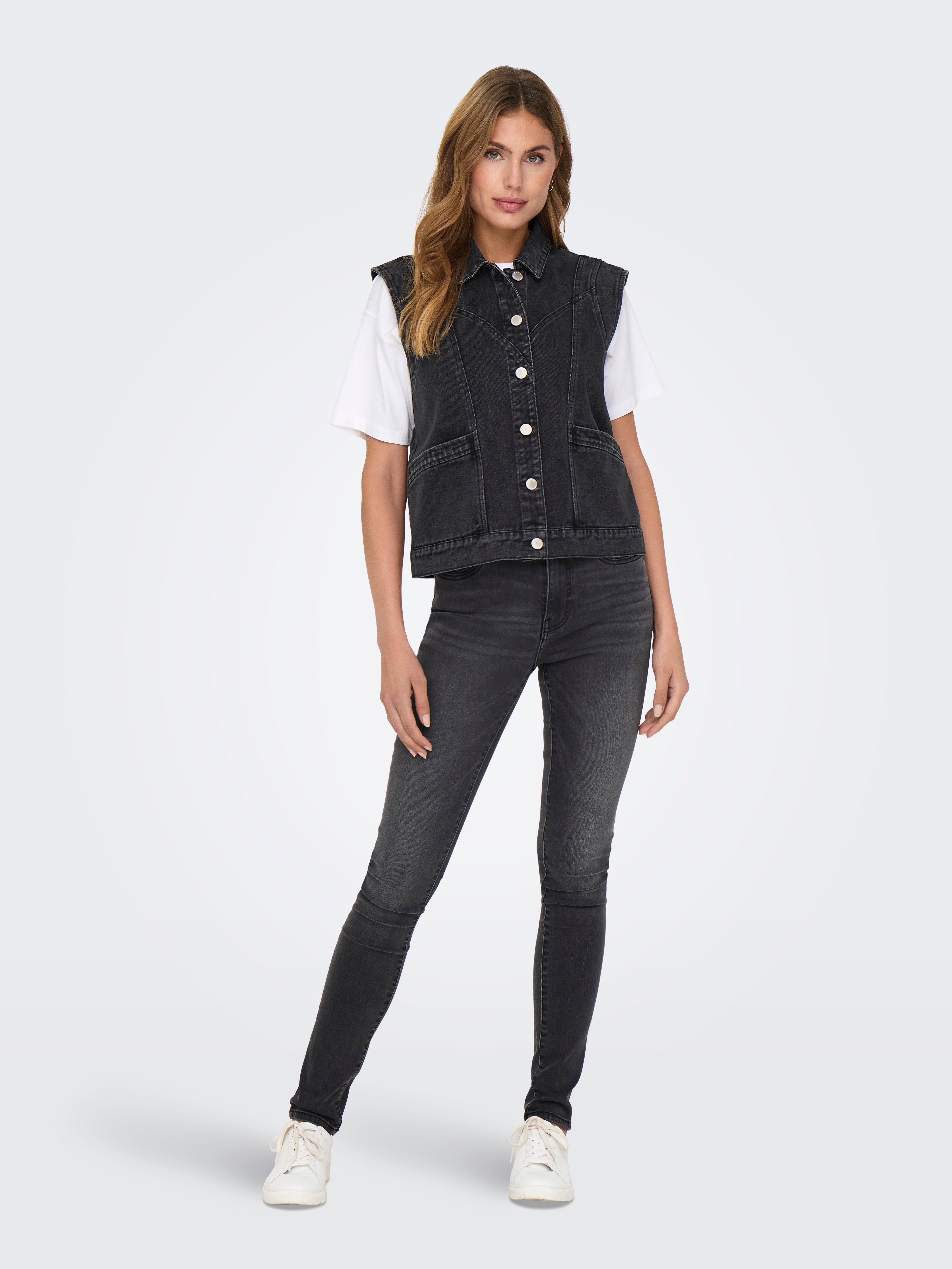 ONLKENNEDY Weste Washed Black