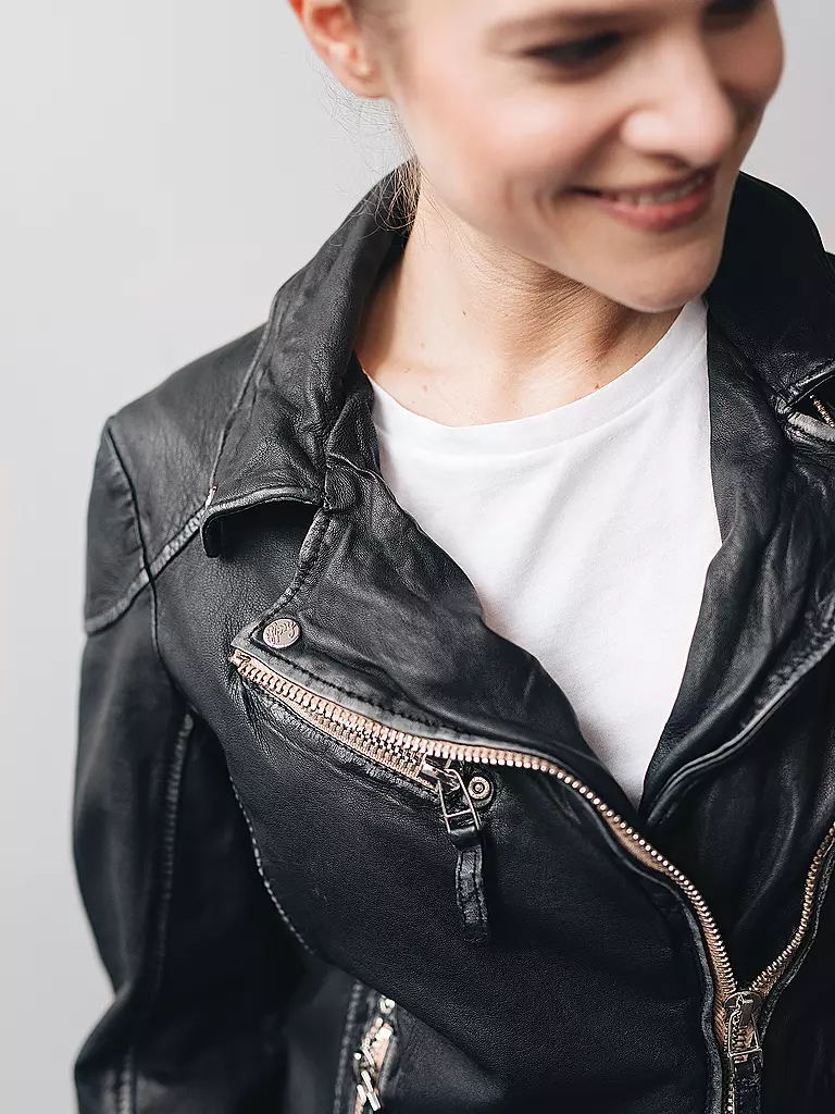 GIPSY BY MAURITIUS Lederjacke schwarz